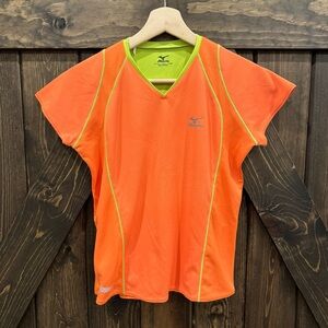 Mizuno Orange high visibility running top dry science xsmall